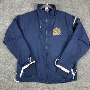 Xara Soccer Jacket Mens Medium Navy‎ Full Zip Athletic Track Sportswear